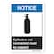 Signmission ANSI Notice, Decal, 10" x 7", Landscape, Cylinders Not Connected Must Be Capped OS-NS-D-710-L-19914 - alternate 1